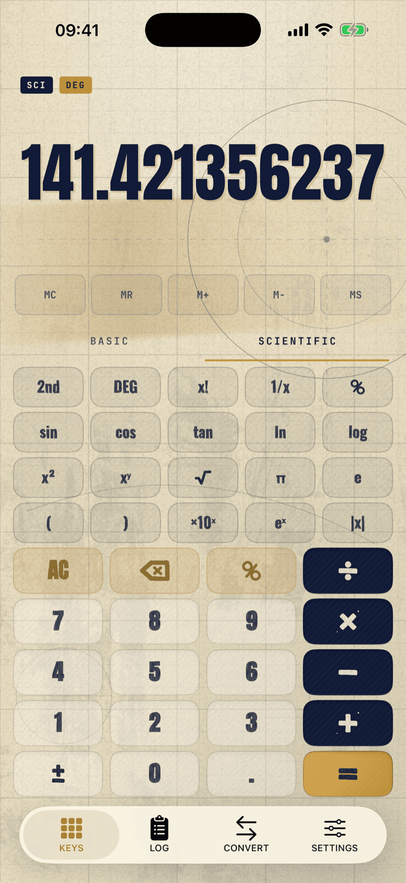El Arquitecto keypad screen